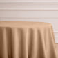 Nude Polyester Seamless Round Tablecloth 132 Inch