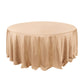 132 Inch Seamless Nude Polyester Round Tablecloth 
