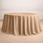 Nude Polyester Seamless Round Tablecloth 132 Inch