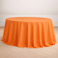 132Inch Orange Seamless Polyester Round Tablecloth