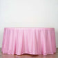 132" Pink Seamless Polyester Round Tablecloth