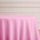 132" Pink Seamless Polyester Round Tablecloth