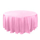 132" Pink Seamless Polyester Round Tablecloth