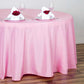 132" Pink Seamless Polyester Round Tablecloth