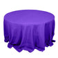 132inch Purple 200 GSM Seamless Premium Polyester Round Tablecloth
