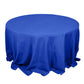 132inch Royal Blue 200 GSM Seamless Premium Polyester Round Tablecloth