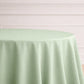 132" Sage Green Seamless Polyester Round Tablecloth