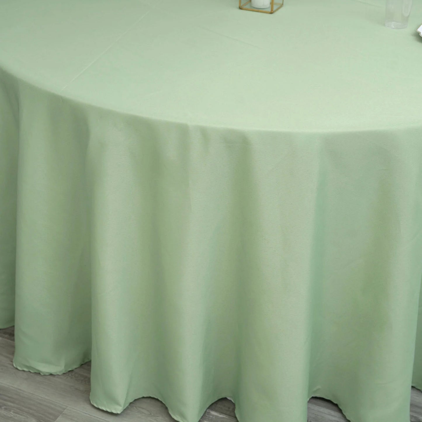 132" Sage Green Seamless Polyester Round Tablecloth