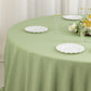 132" Sage Green Seamless Premium Polyester Round Tablecloth - 220GSM for 6 Foot Table With Floor-Length Drop