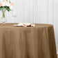 132" Taupe Seamless Polyester Round Tablecloth