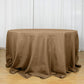 132" Taupe Seamless Polyester Round Tablecloth