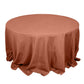 132inch Terracotta 200 GSM Seamless Premium Polyester Round Tablecloth