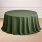 132" Olive Green Seamless Polyester Round Tablecloth