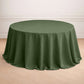 132" Olive Green Seamless Polyester Round Tablecloth