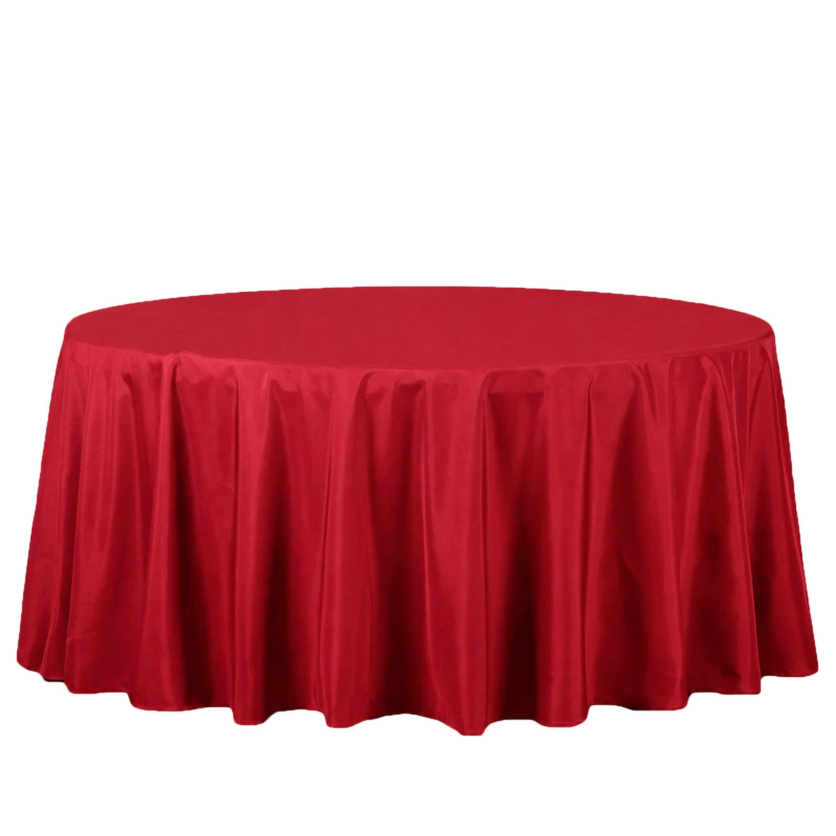 132" Wine Seamless Polyester Round Tablecloth