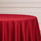 132" Wine Seamless Polyester Round Tablecloth