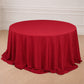 132" Wine Seamless Polyester Round Tablecloth