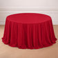 132" Wine Seamless Polyester Round Tablecloth
