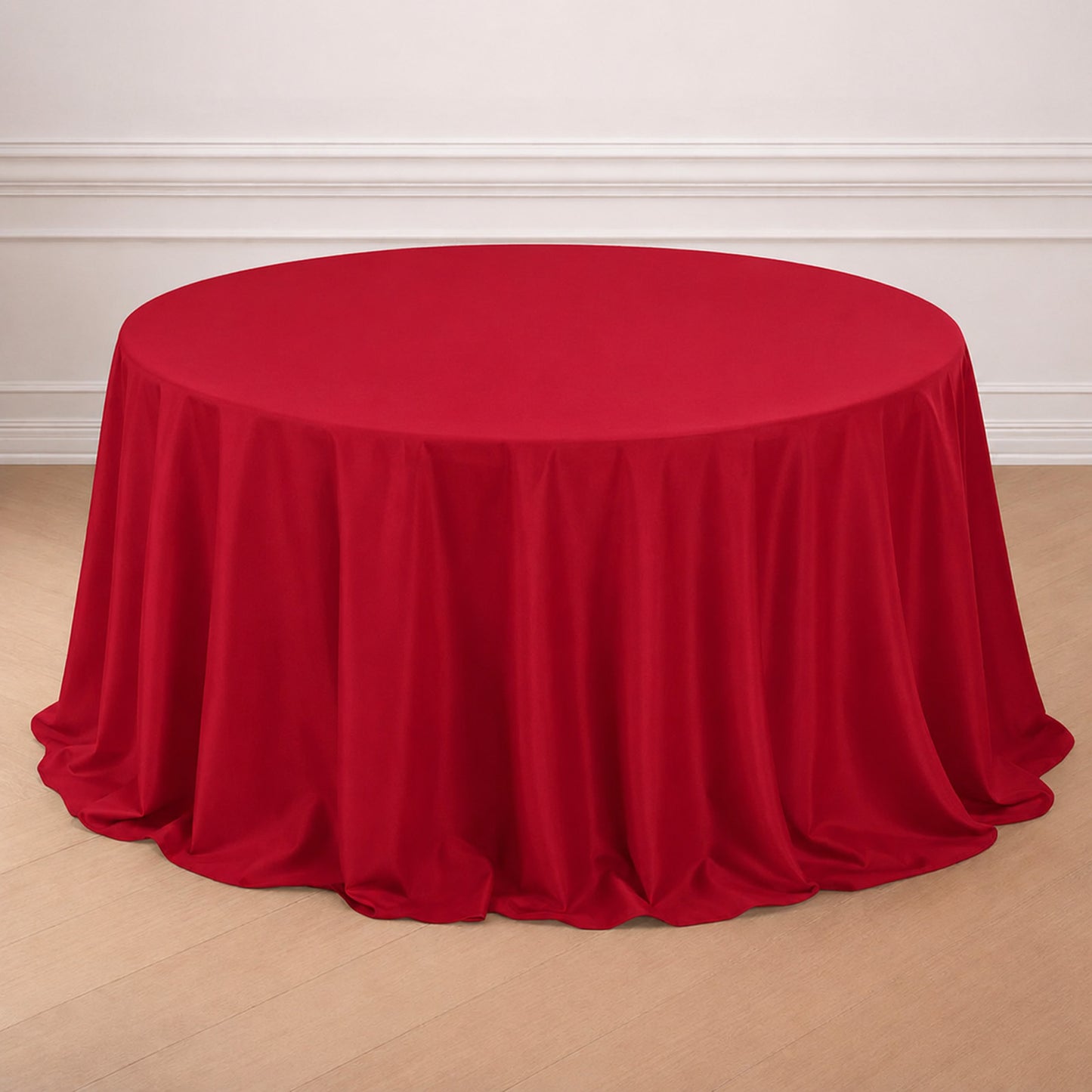 132" Wine Seamless Polyester Round Tablecloth