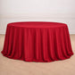 132" Wine Seamless Polyester Round Tablecloth