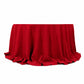 132" Wine Seamless Premium Polyester Round Tablecloth - 220GSM for 6 Foot Table With Floor-Length Dr