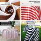 Black and white seamless stripe satin round tablecloth.