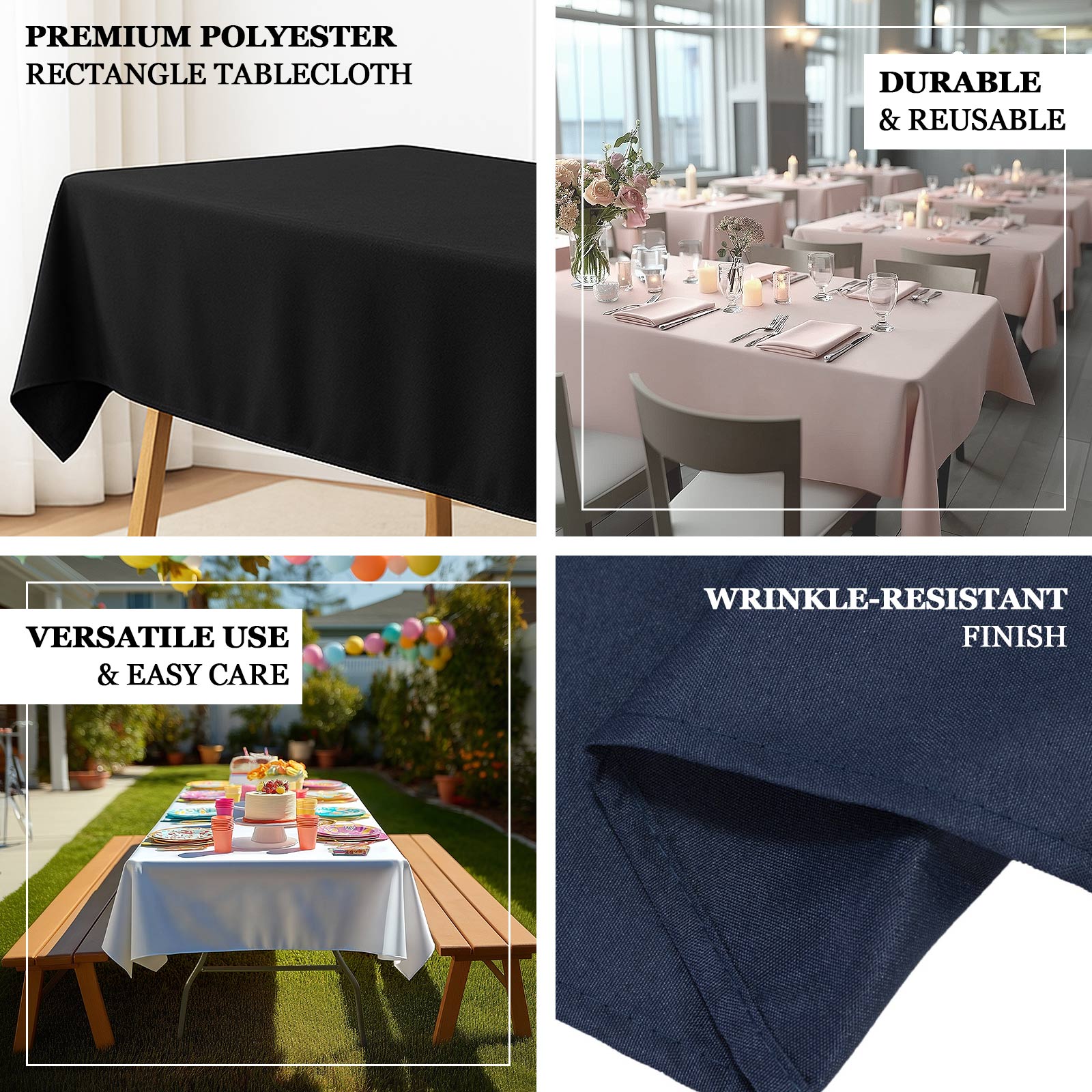 50"x120" Polyester Rectangular Tablecloth