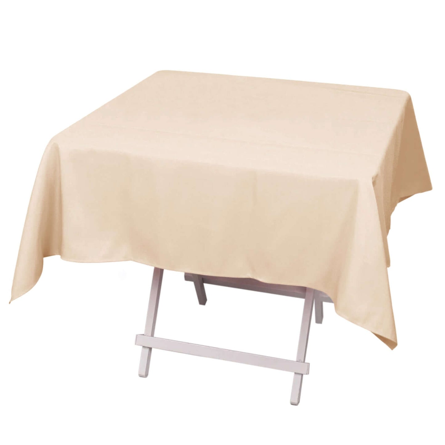 54" Beige Premium Polyester Square Tablecloth - 220GSM