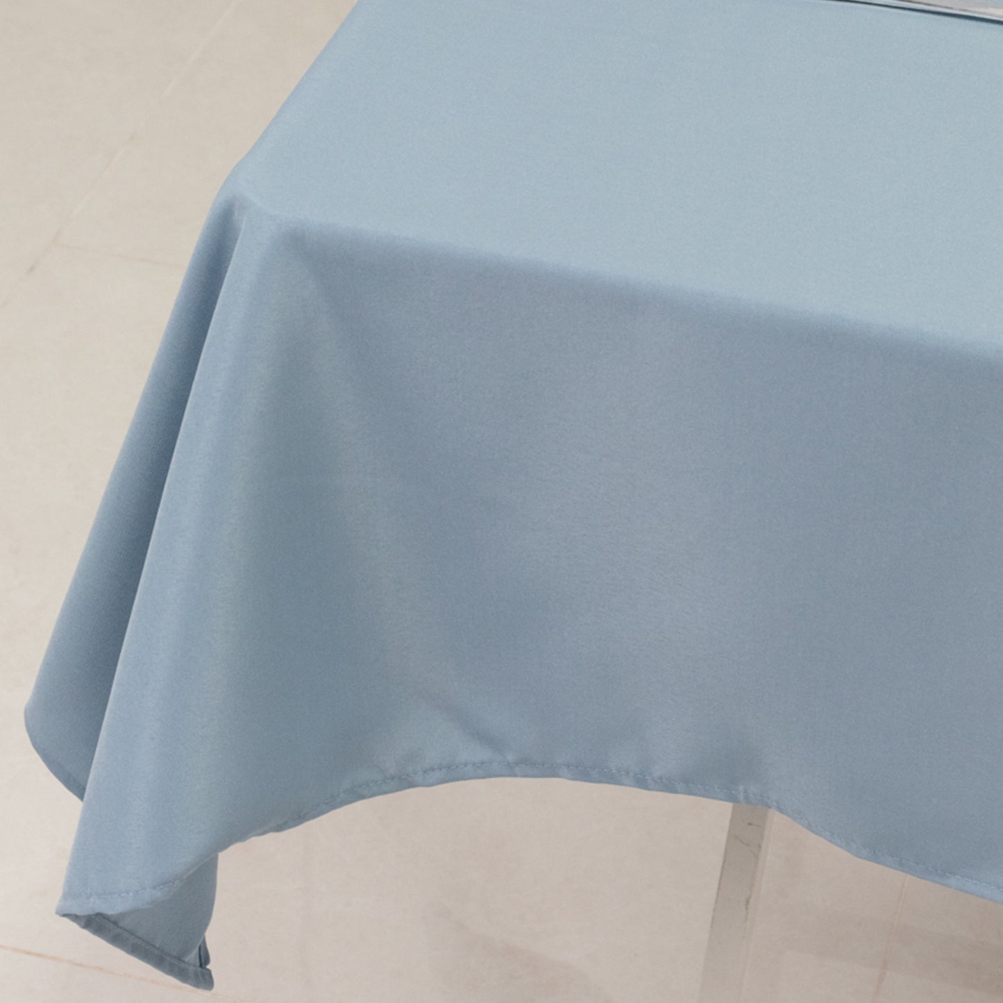 54"x54" Dusty Blue Premium Polyester Square Tablecloth - 220GSM