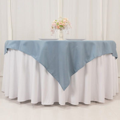 Seamless Dusty Blue Premium Polyester Square Table Overlay