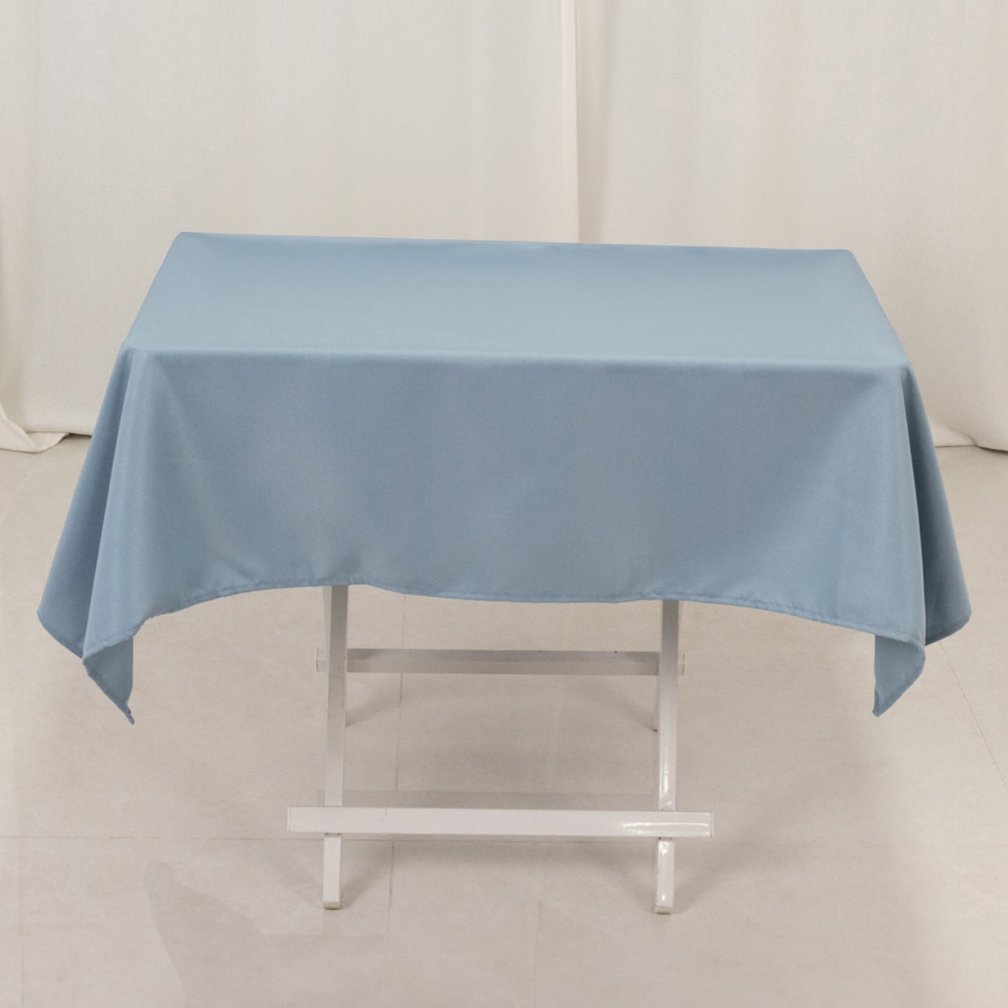 54"x54" Dusty Blue Premium Polyester Square Tablecloth - 220GSM