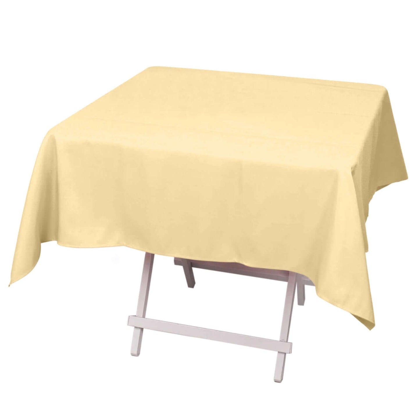 54" Champagne Premium Polyester Square Tablecloth - 220GSM