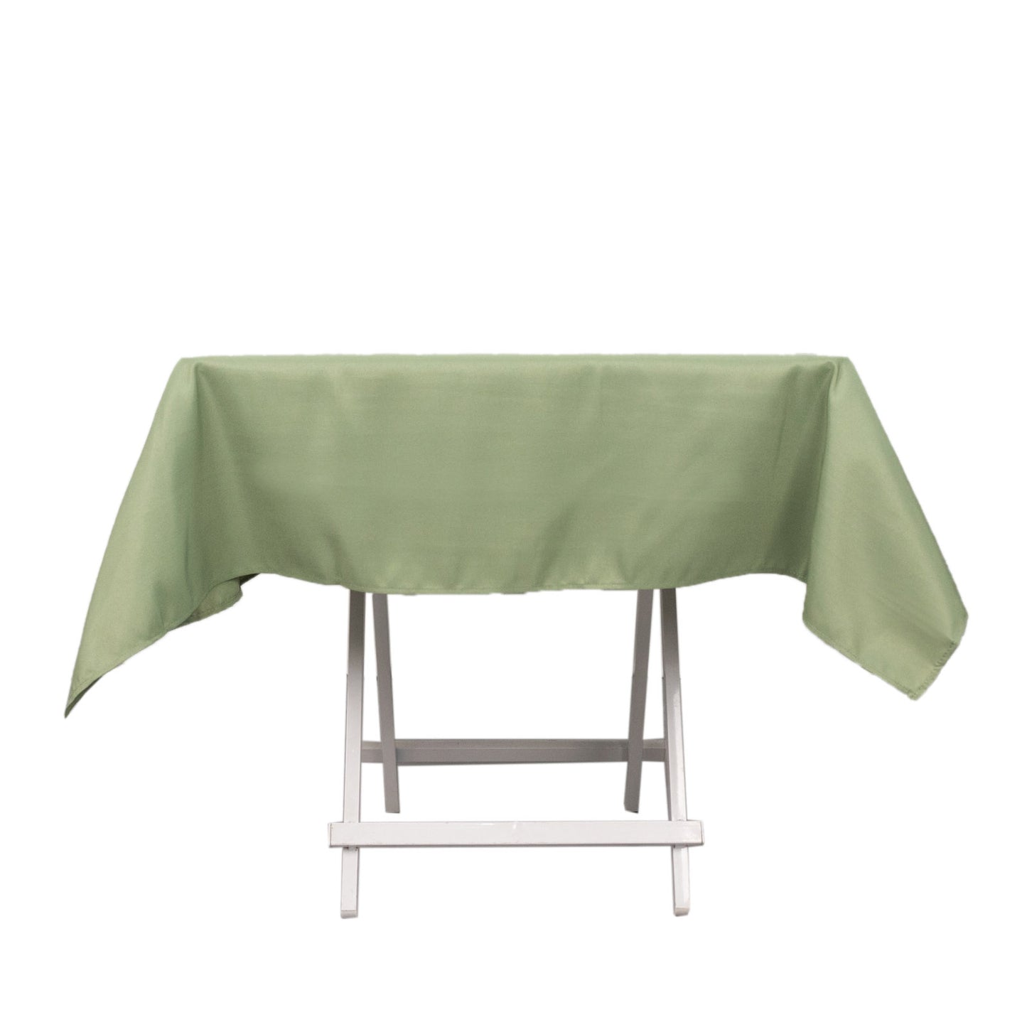 54" Dusty Sage Green Premium Polyester Square Tablecloth - 220GSM