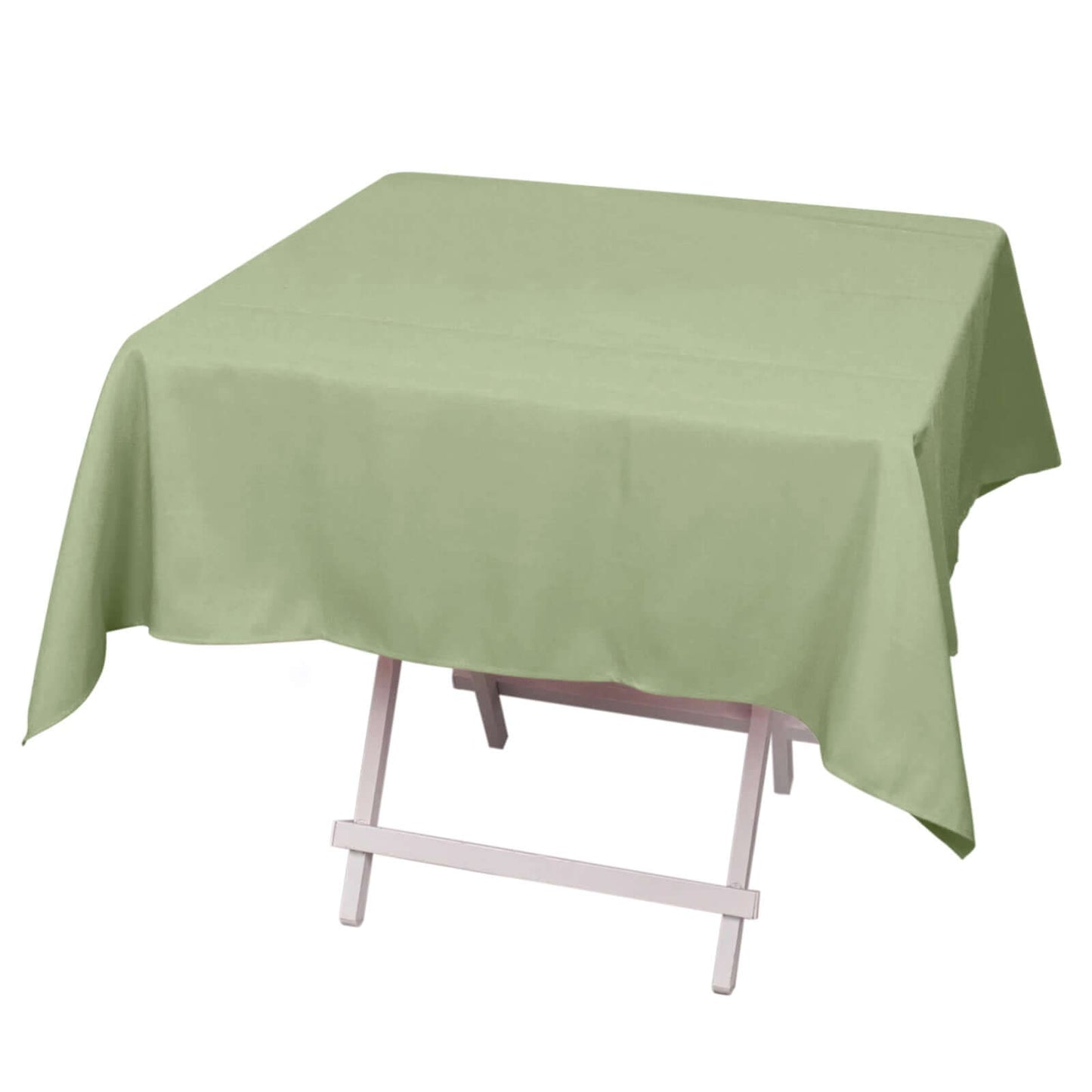 54" Dusty Sage Green Premium Polyester Square Tablecloth - 220GSM