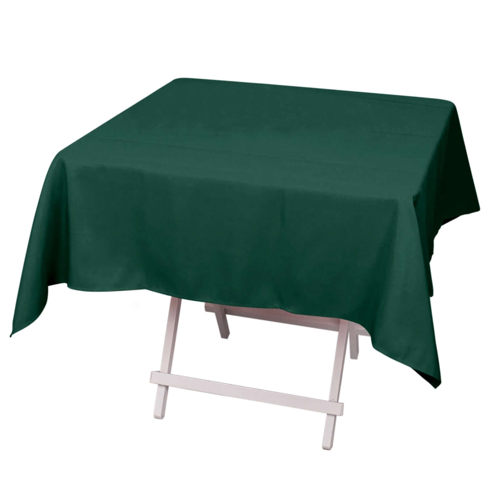 54inch Hunter Emerald Green 200 GSM Seamless Premium Polyester Square Tablecloth