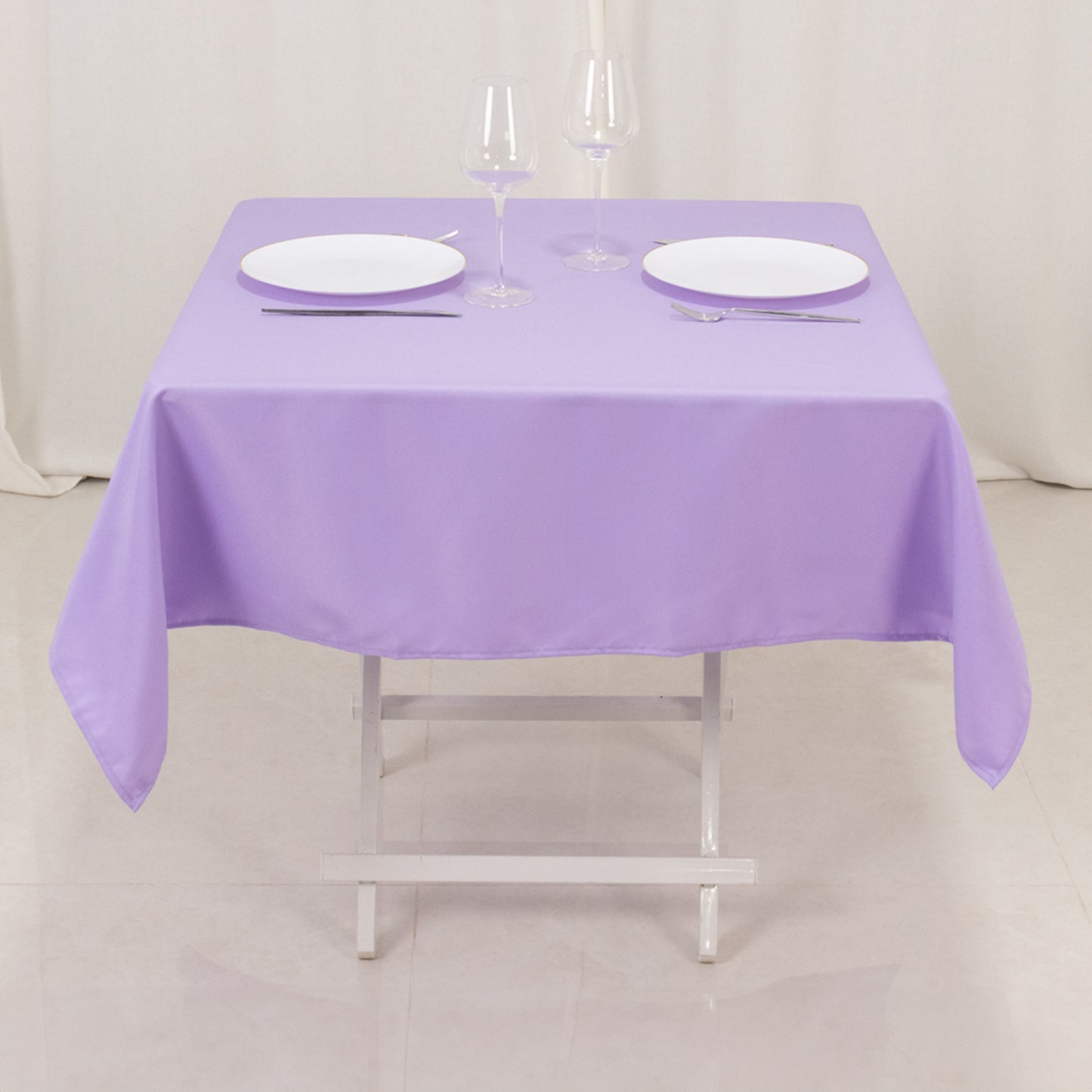 54"x54" Lavender Lilac Premium Polyester Square Tablecloth - 220GSM