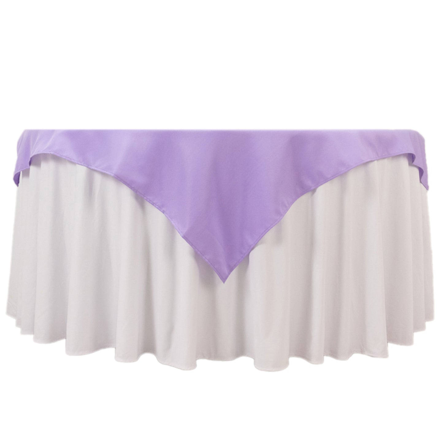 54"x54" Lavender Lilac Premium Polyester Square Table Overlay - 220GSM