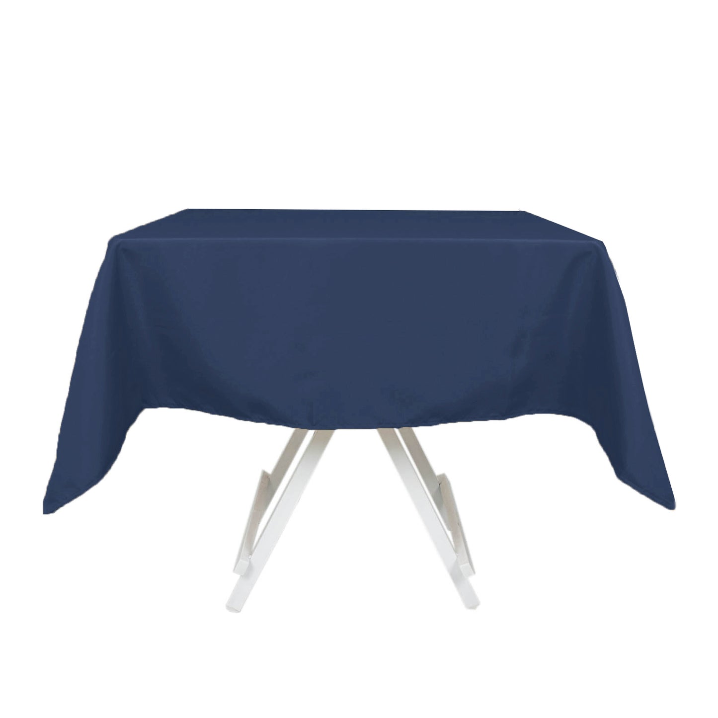 54inch Navy Blue 200 GSM Seamless Premium Polyester Square Tablecloth