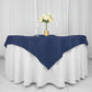 54" Navy Blue Premium Polyester Square Table Overlay - 220GSM