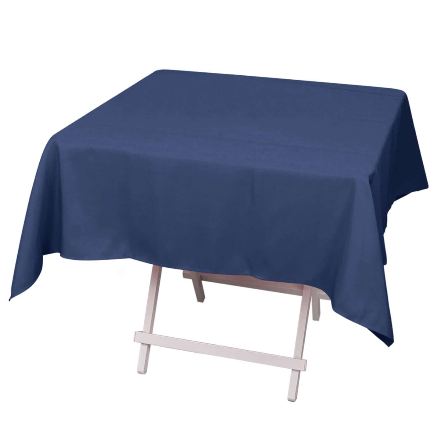 54inch Navy Blue 200 GSM Seamless Premium Polyester Square Tablecloth