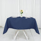 54inch Navy Blue 200 GSM Seamless Premium Polyester Square Tablecloth