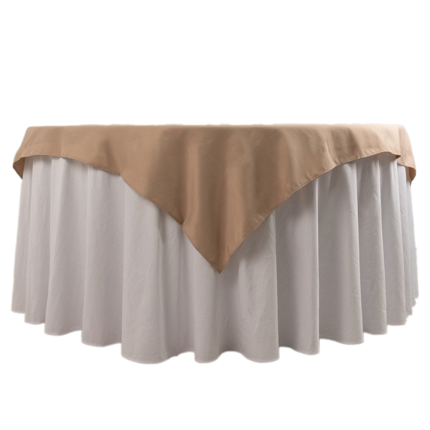 54"x54" Nude Premium Polyester Square Table Overlay - 220GSM