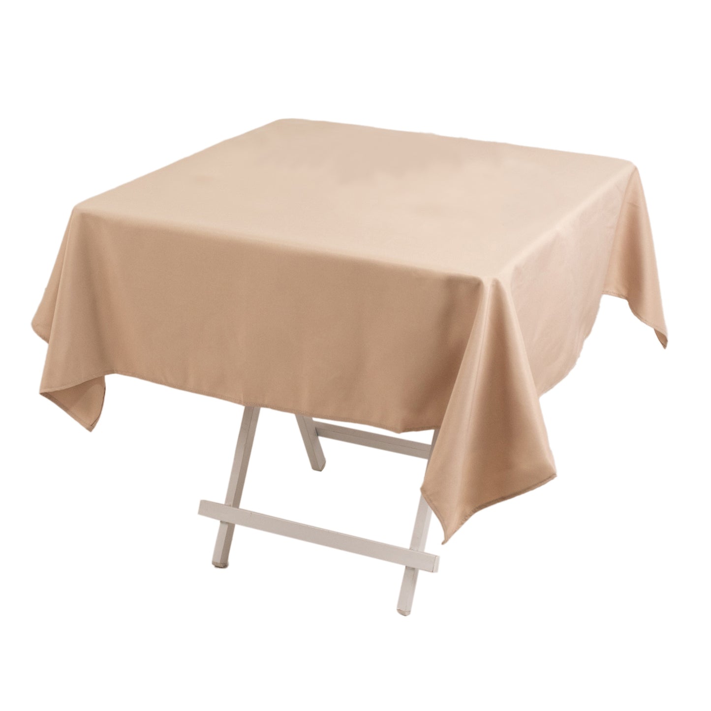 54"x54" Nude Premium Polyester Square Tablecloth - 220GSM