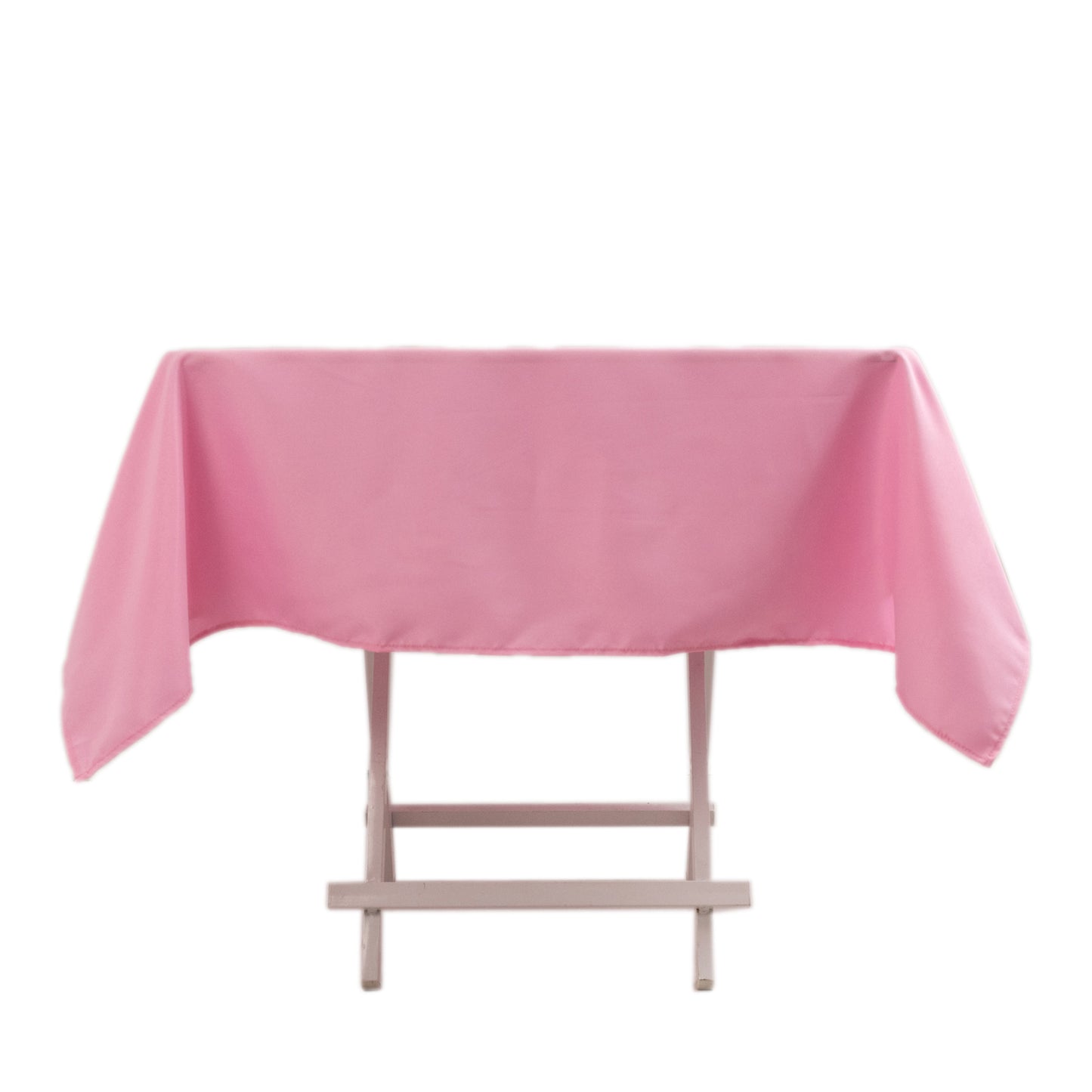 54"x54" Pink Premium Polyester Square Tablecloth - 220GSM