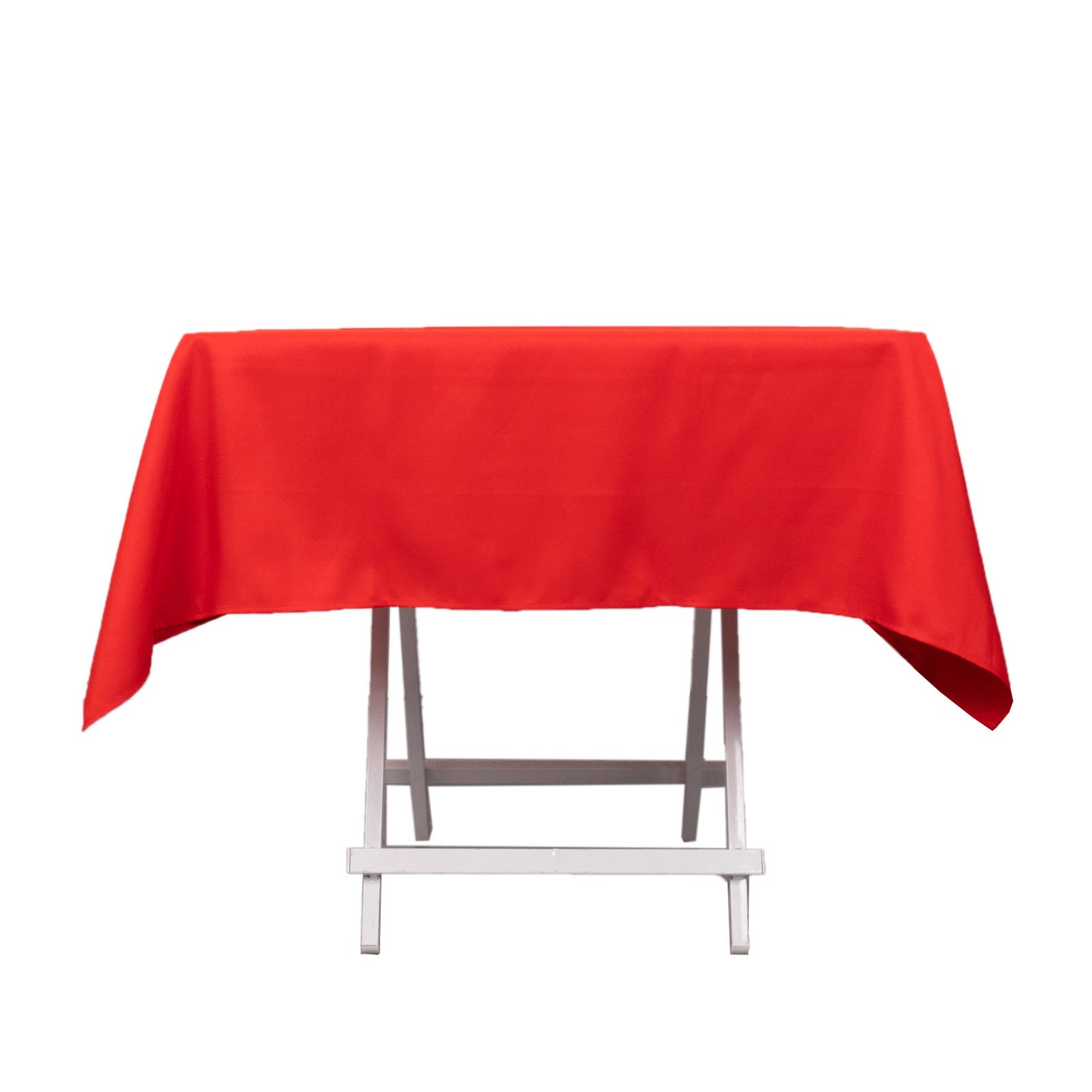 54" Red Premium Polyester Square Tablecloth - 220GSM