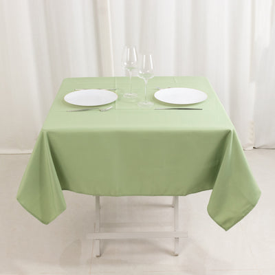 Premium Sage Green Polyester Square Tablecloth
