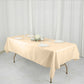 Beige Polyester Linen Rectangle Tablecloth 54 Inch x 96 Inch