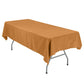 Rectangle Shaped Gold Colored Linen Polyester Tablecloth 54 Inch x 96 Inch
