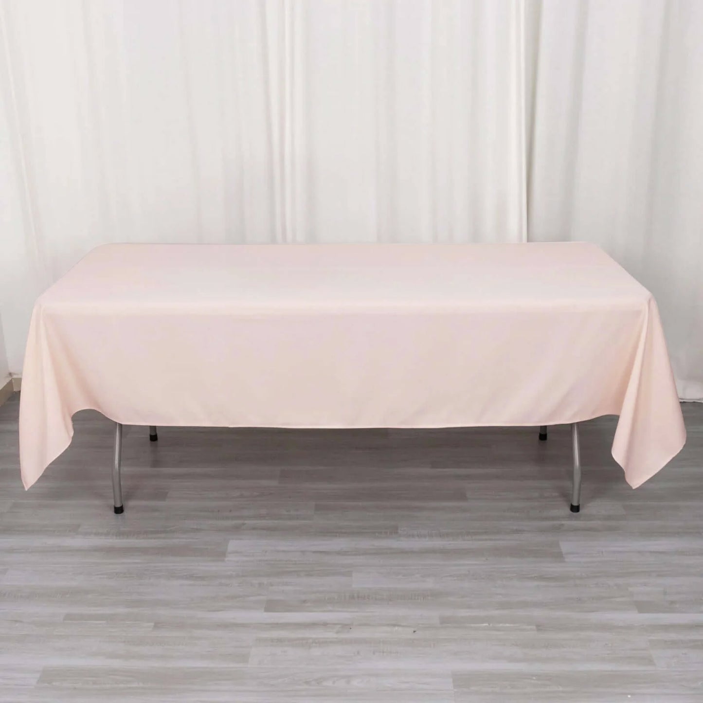 60"x102" Blush Premium Polyester Rectangular Tablecloth - 220GSM