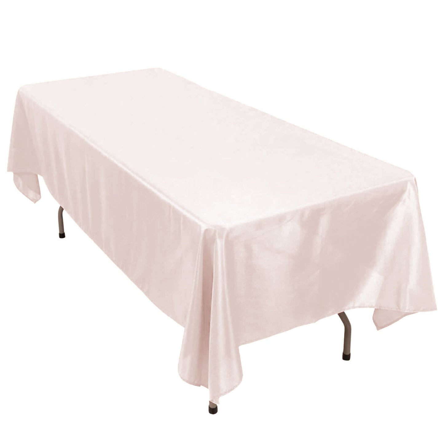 60"x102" Blush Premium Polyester Rectangular Tablecloth - 220GSM
